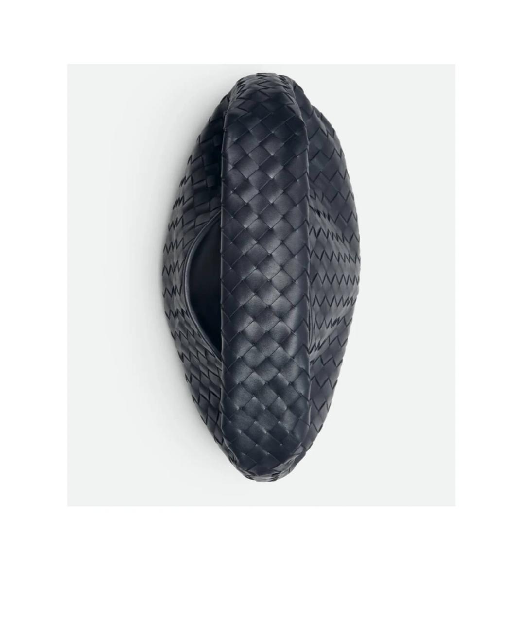 BOTTEGA VENETA Антрацитовая кожаная сумка через плечо, фото 2