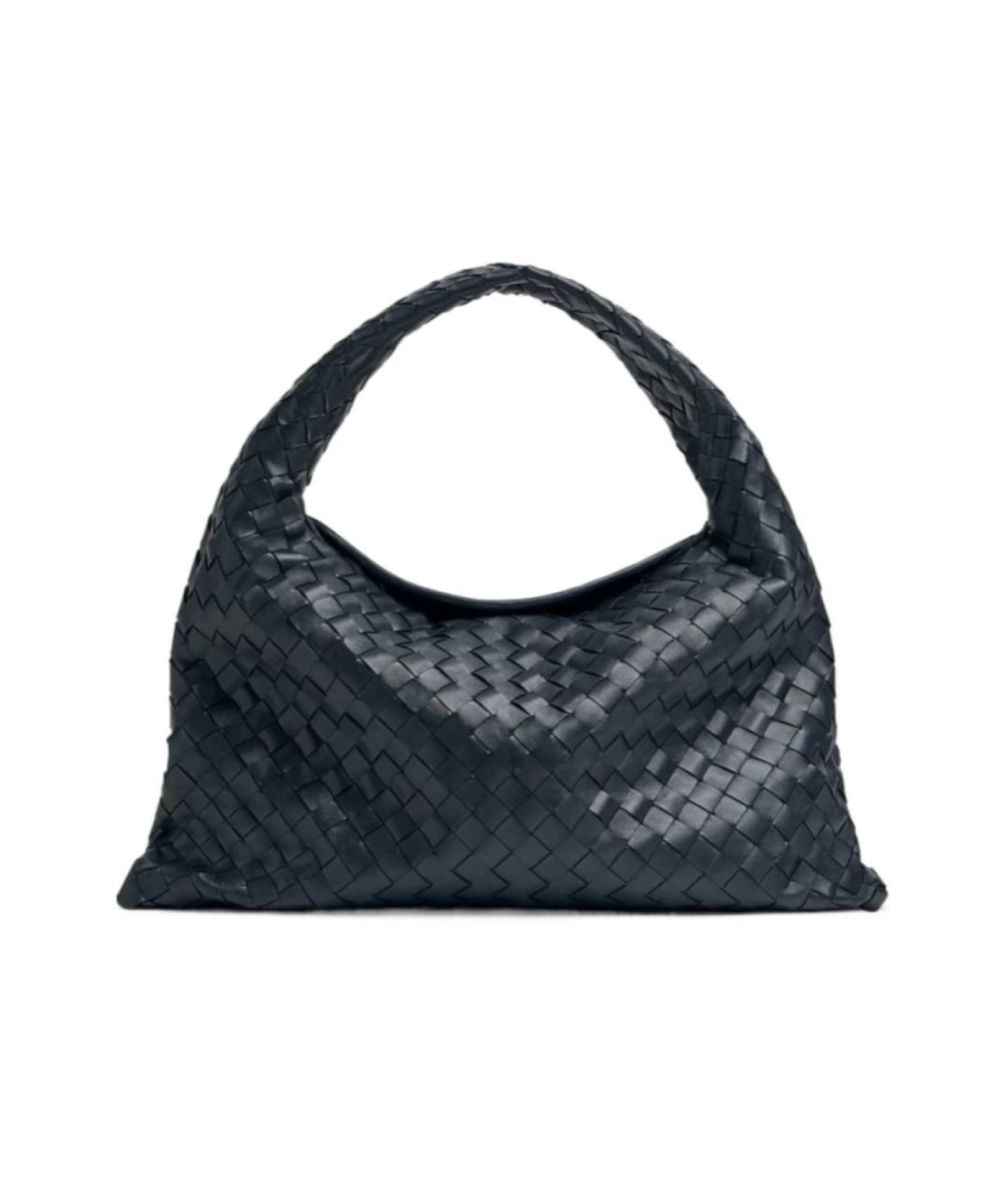 BOTTEGA VENETA Антрацитовая кожаная сумка через плечо, фото 6