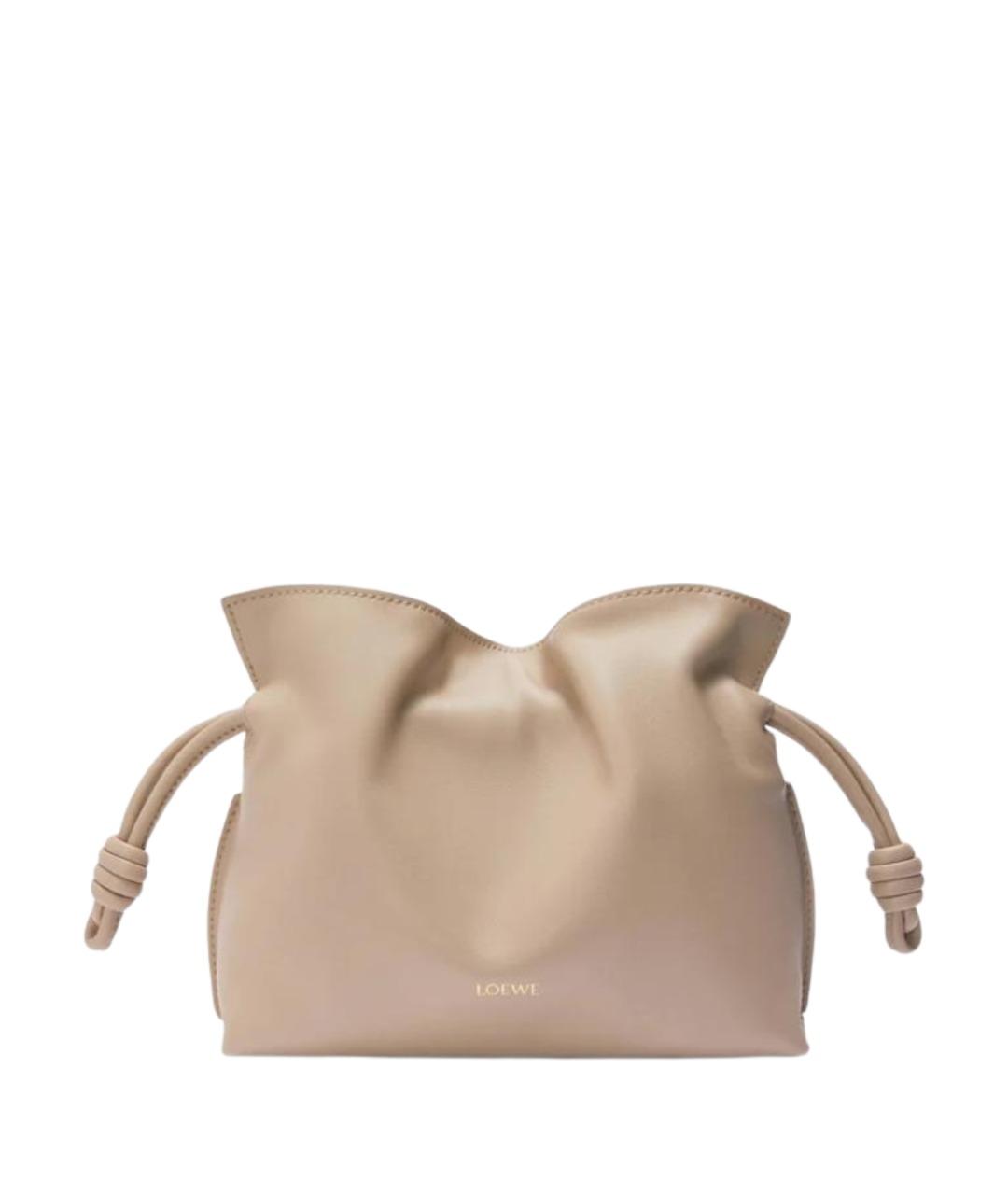 LOEWE Бежевая кожаная сумка через плечо, фото 1