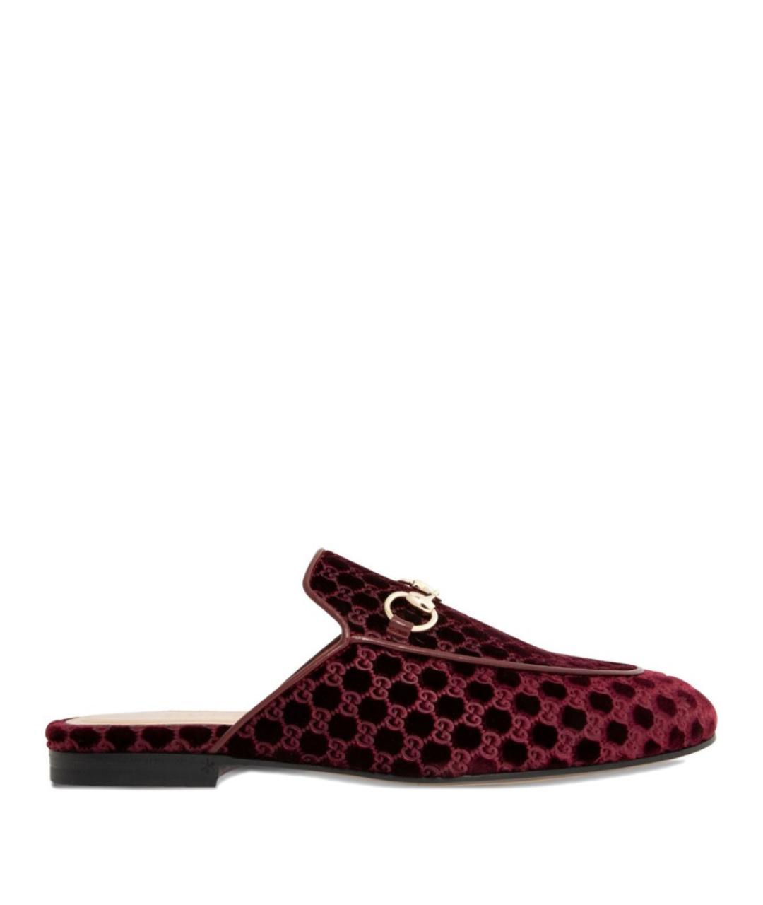 GUCCI Бордовые мюли, фото 1