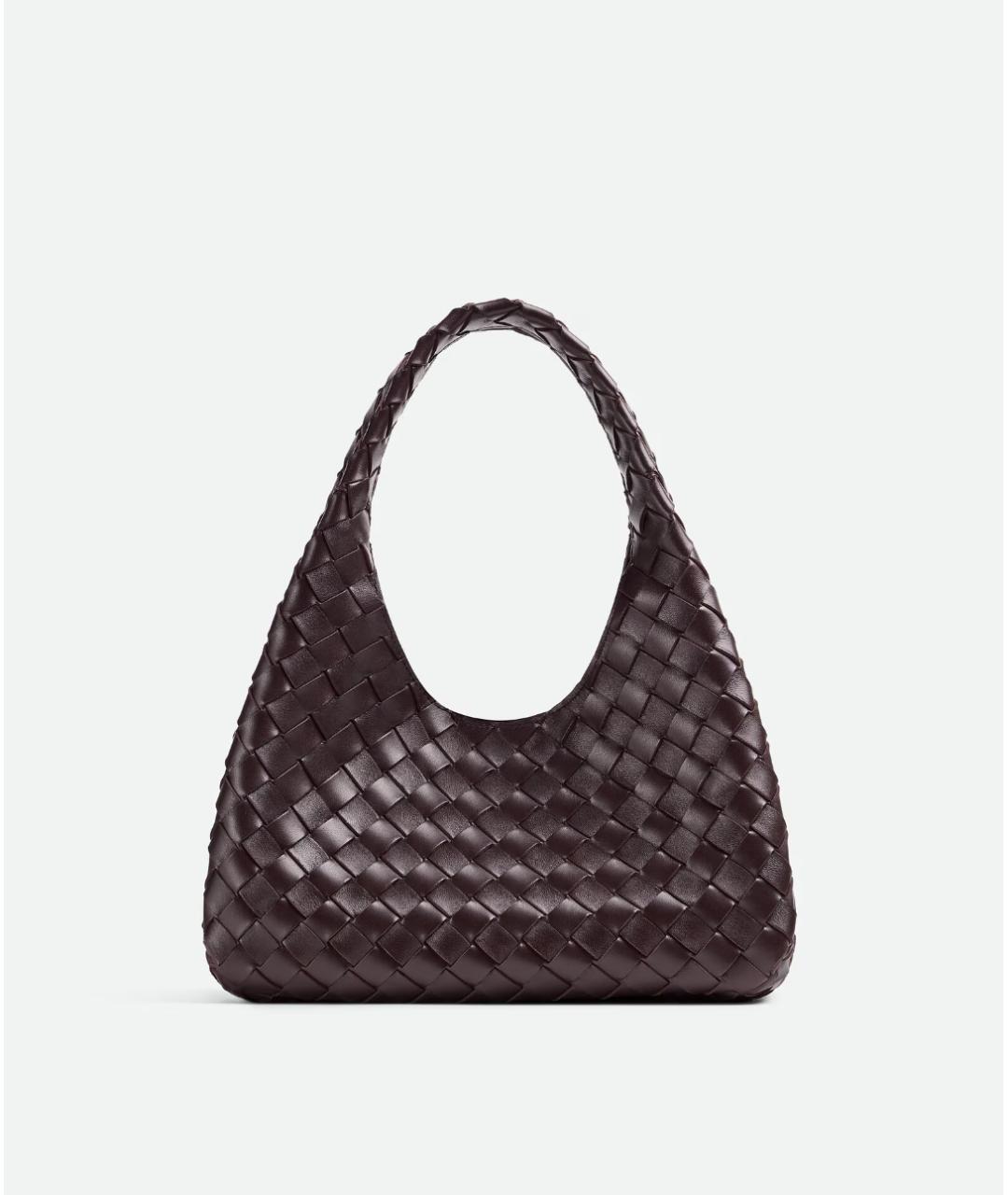 BOTTEGA VENETA Бордовая кожаная сумка через плечо, фото 6