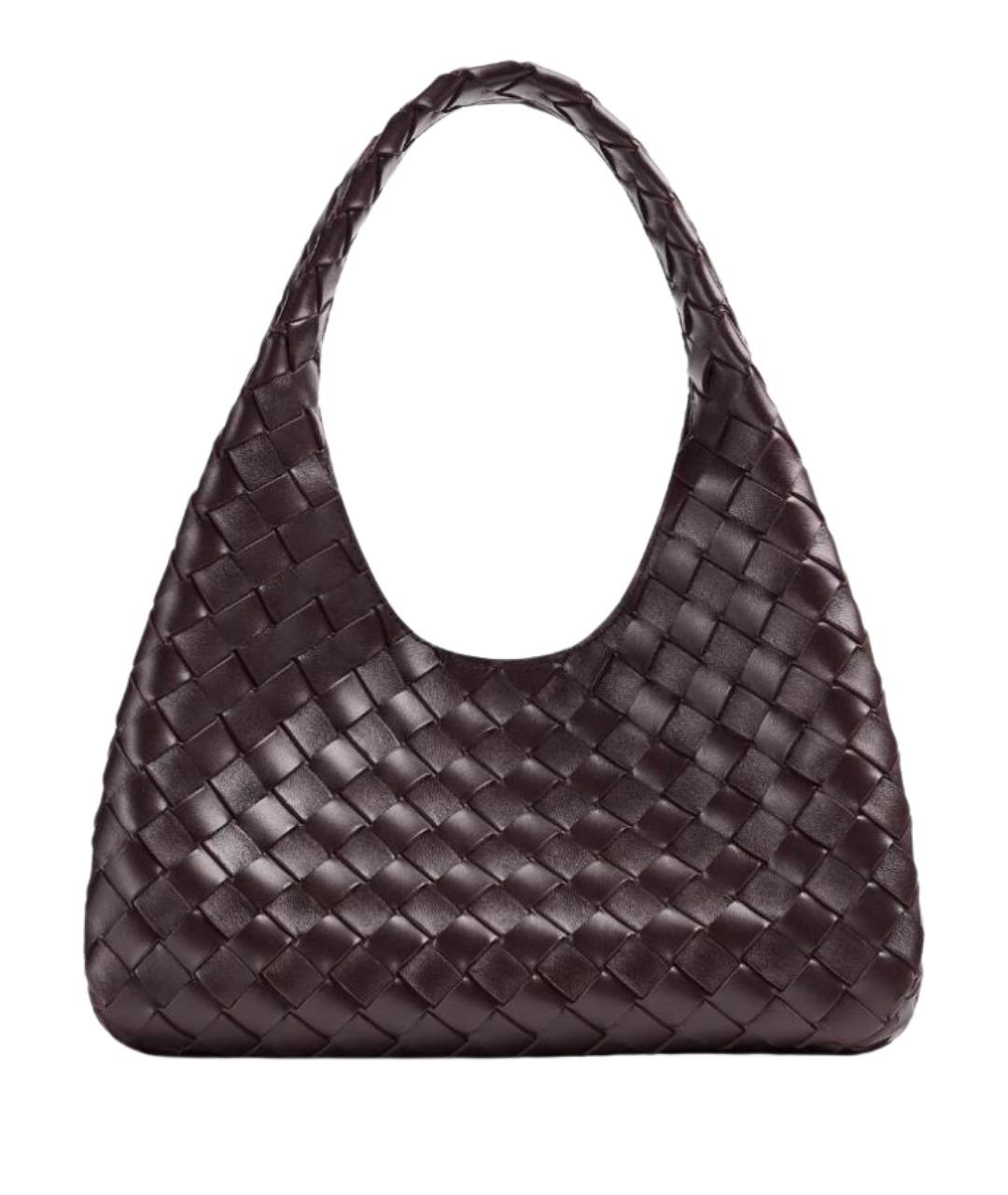 BOTTEGA VENETA Бордовая кожаная сумка через плечо, фото 1
