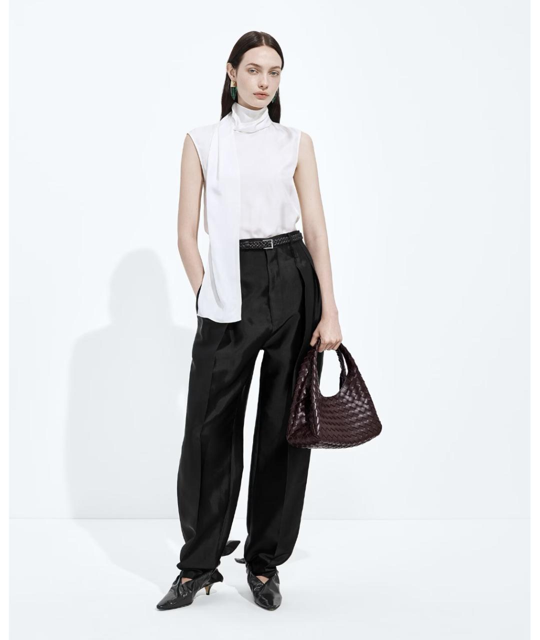 BOTTEGA VENETA Бордовая кожаная сумка через плечо, фото 2