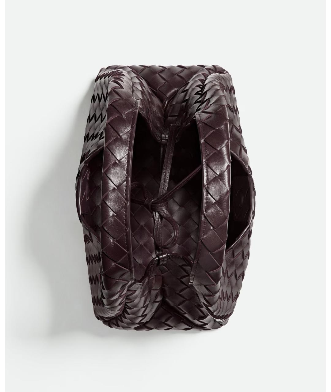 BOTTEGA VENETA Бордовая кожаная сумка через плечо, фото 3