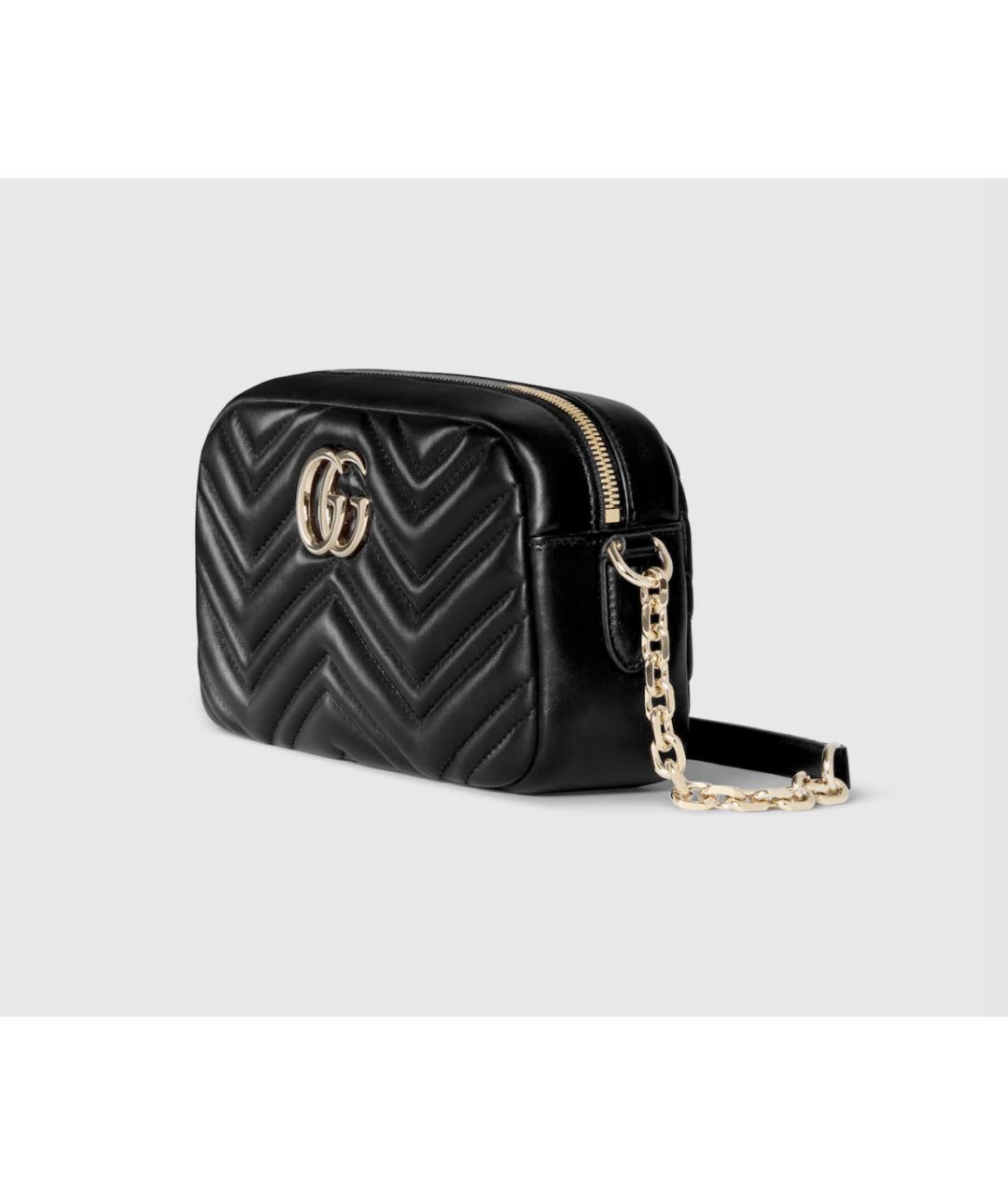 GUCCI Черная кожаная сумка через плечо, фото 2