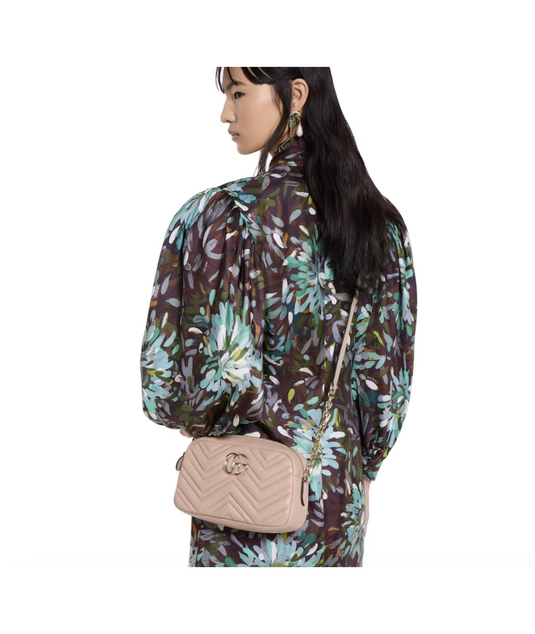 GUCCI Розовая кожаная сумка через плечо, фото 4