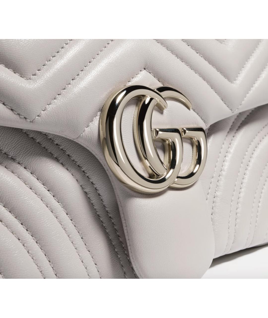 GUCCI Серая кожаная сумка через плечо, фото 7
