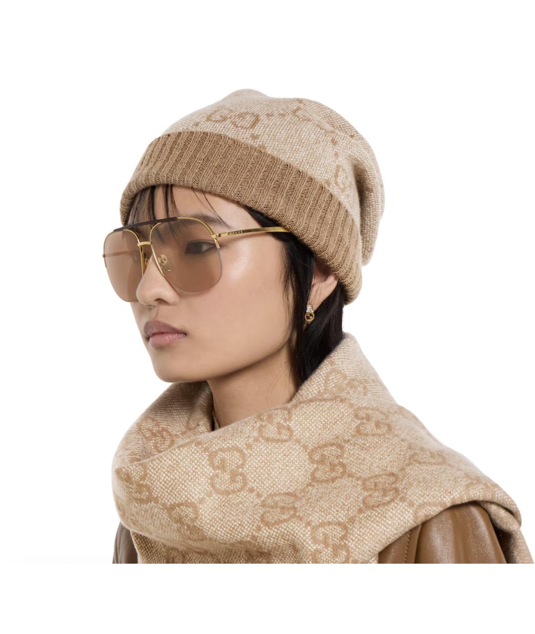 GUCCI Бежевая кашемировая шапка, фото 3