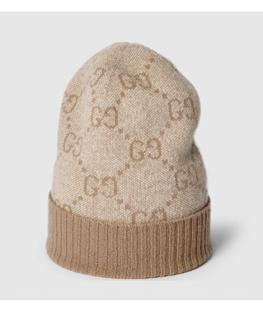 GUCCI Бежевая кашемировая шапка, фото 2