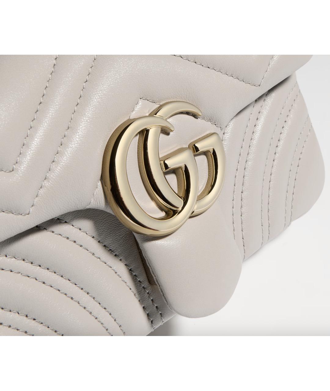 GUCCI Серая кожаная сумка через плечо, фото 3