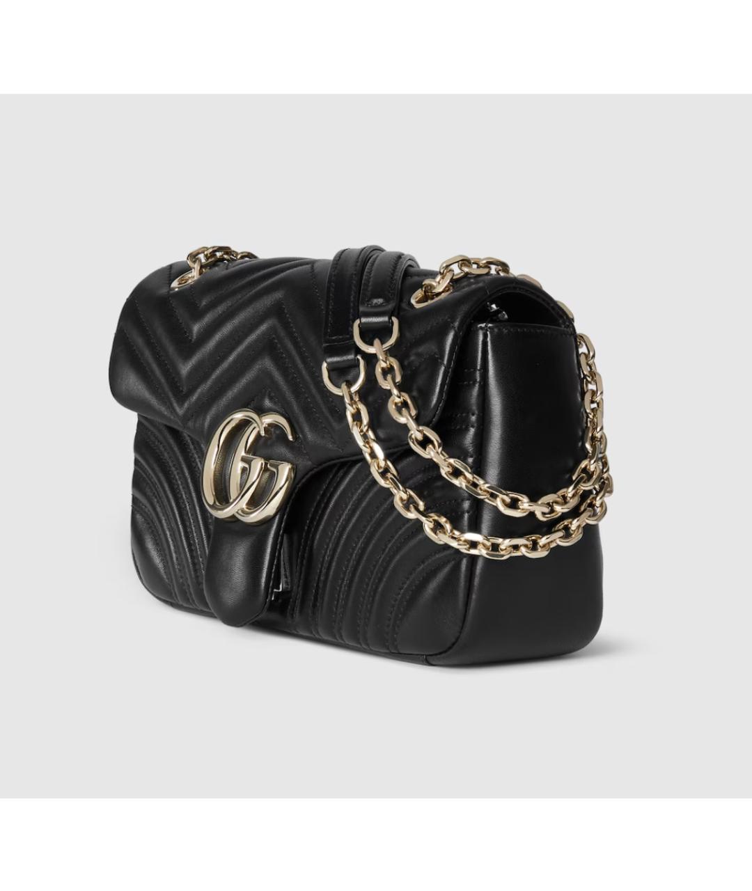 GUCCI Черная кожаная сумка через плечо, фото 2