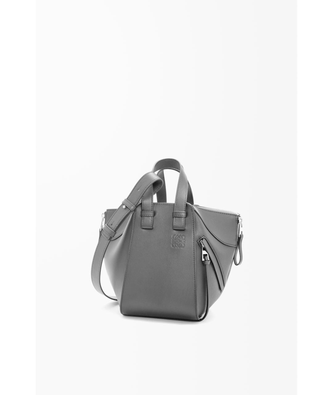 LOEWE Черная кожаная сумка с короткими ручками, фото 4