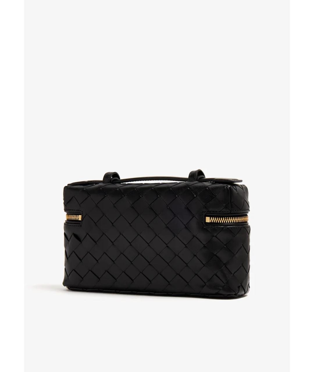 BOTTEGA VENETA Черная кожаная сумка с короткими ручками, фото 3