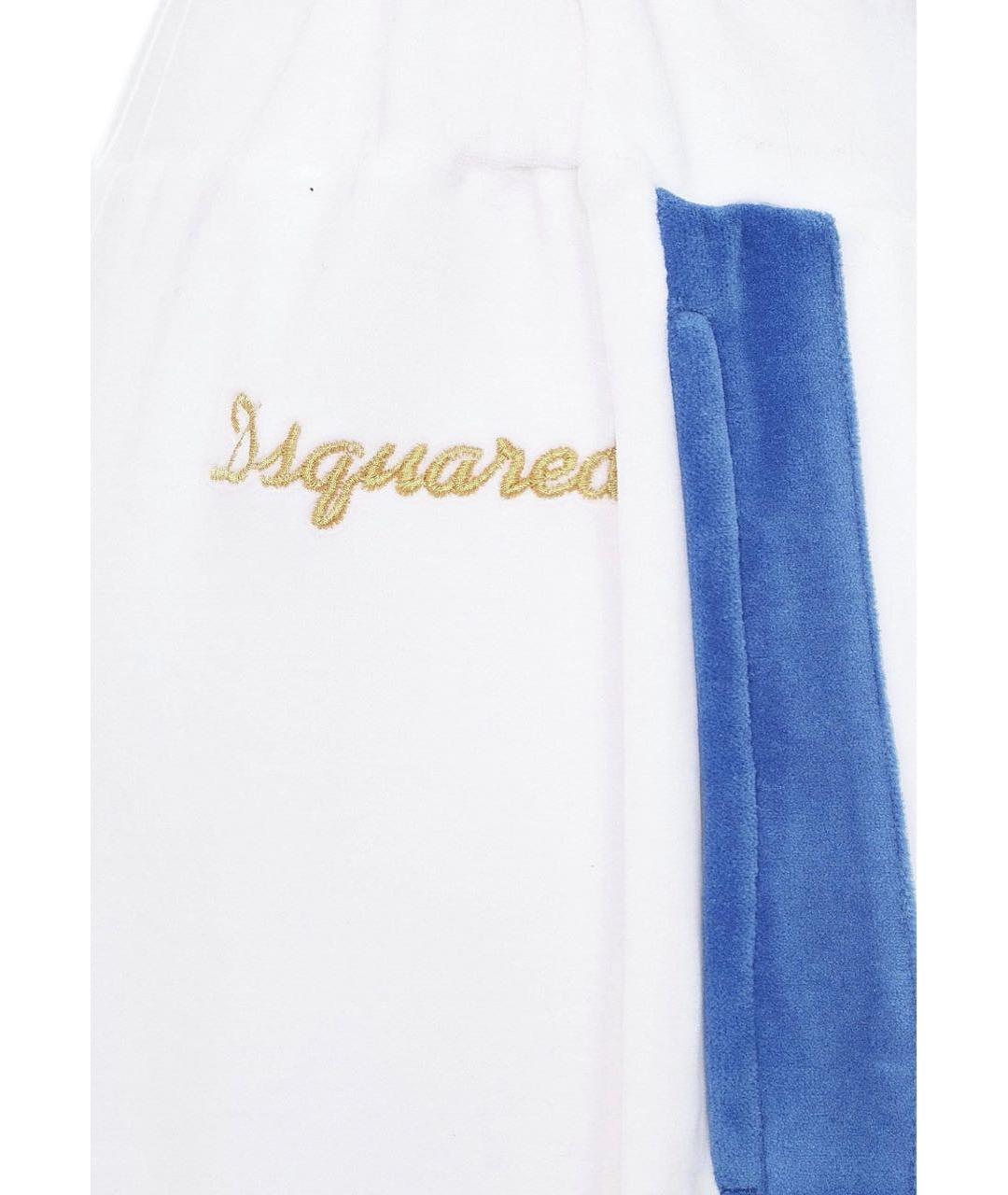 DSQUARED2 Белые хлопковые спортивные брюки и шорты, фото 8