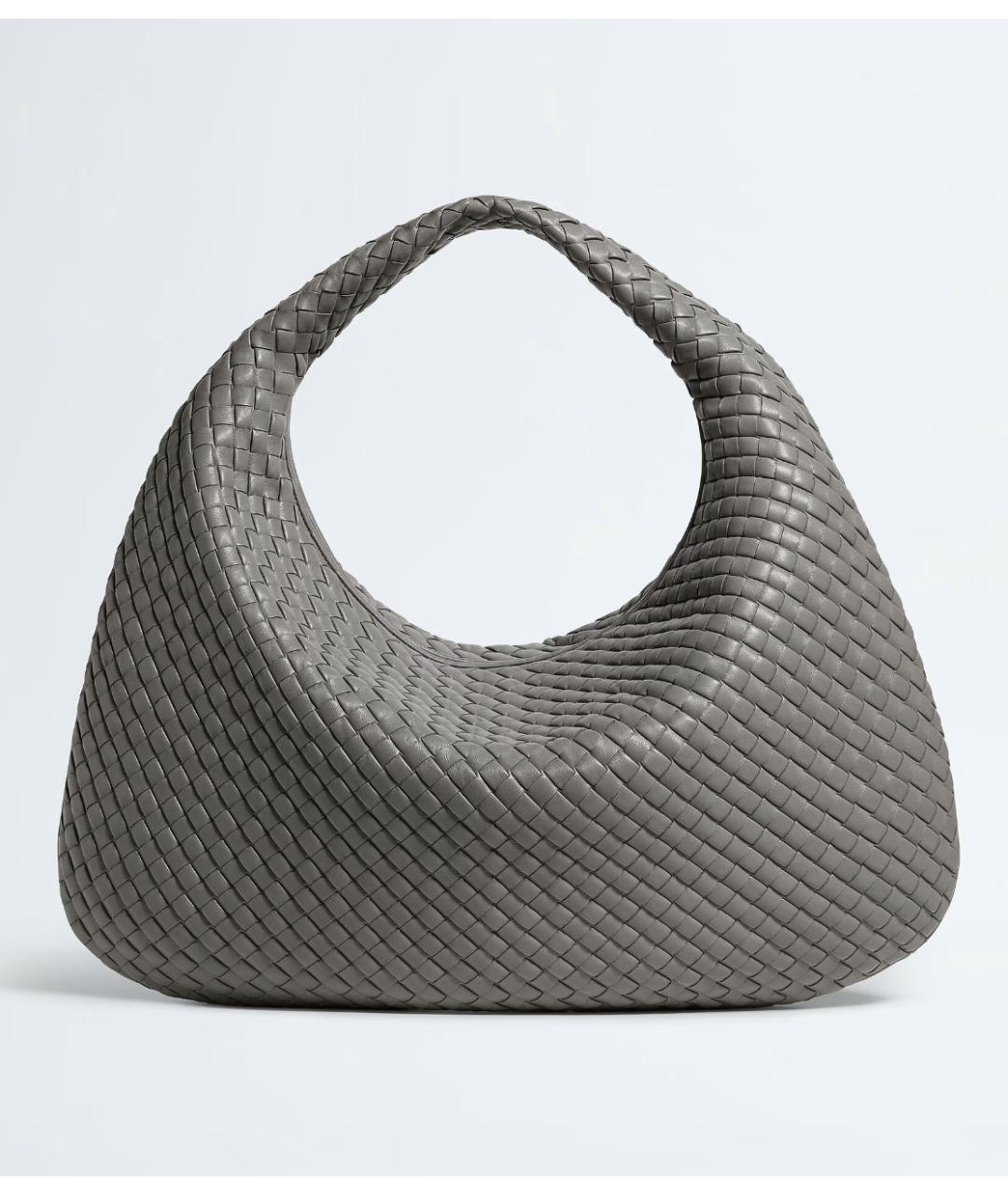 BOTTEGA VENETA Серая кожаная сумка через плечо, фото 6