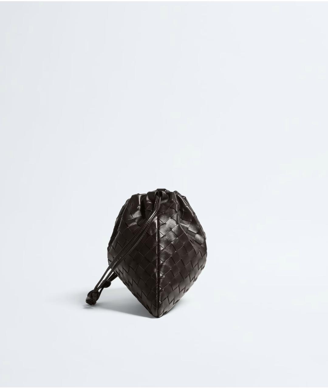 BOTTEGA VENETA Коричневая кожаная сумка через плечо, фото 4
