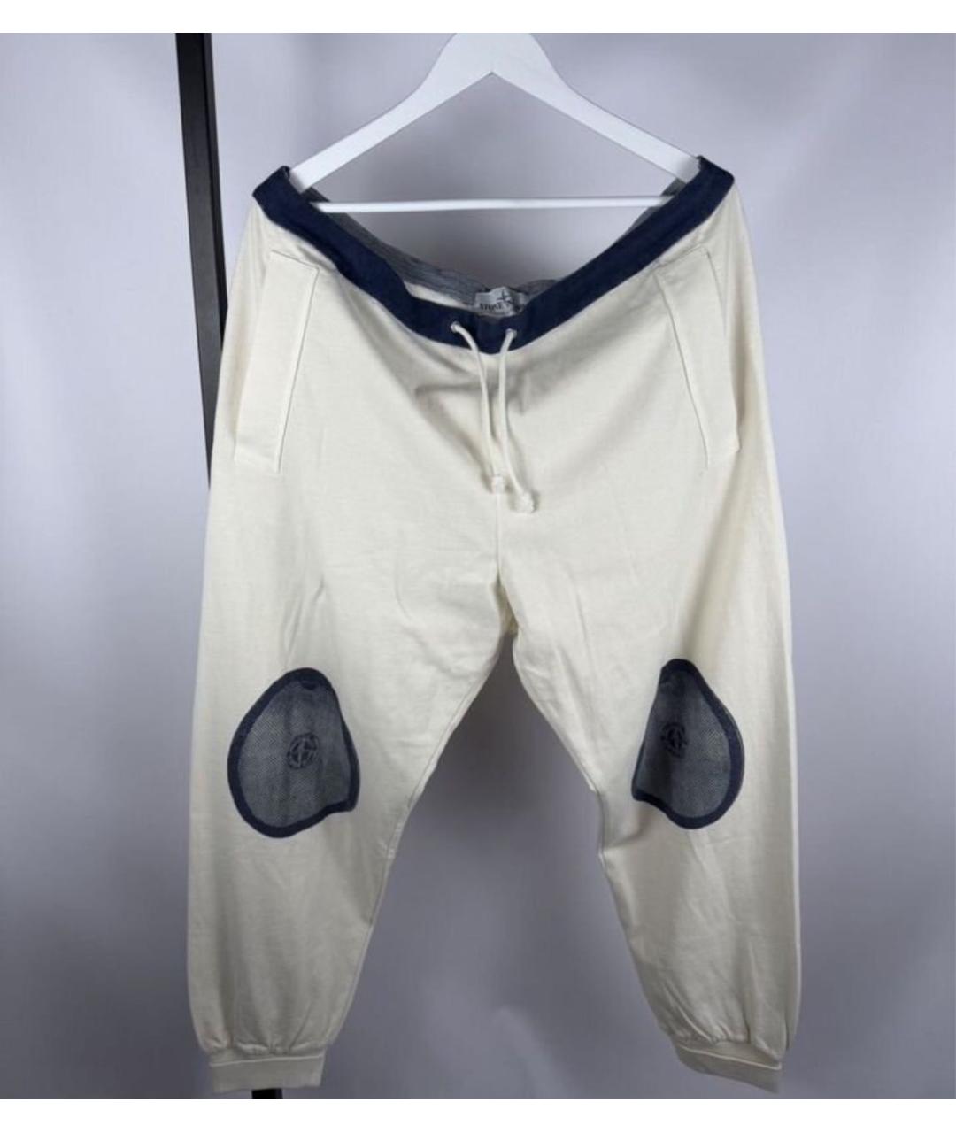STONE ISLAND Бежевые брюки чинос, фото 3