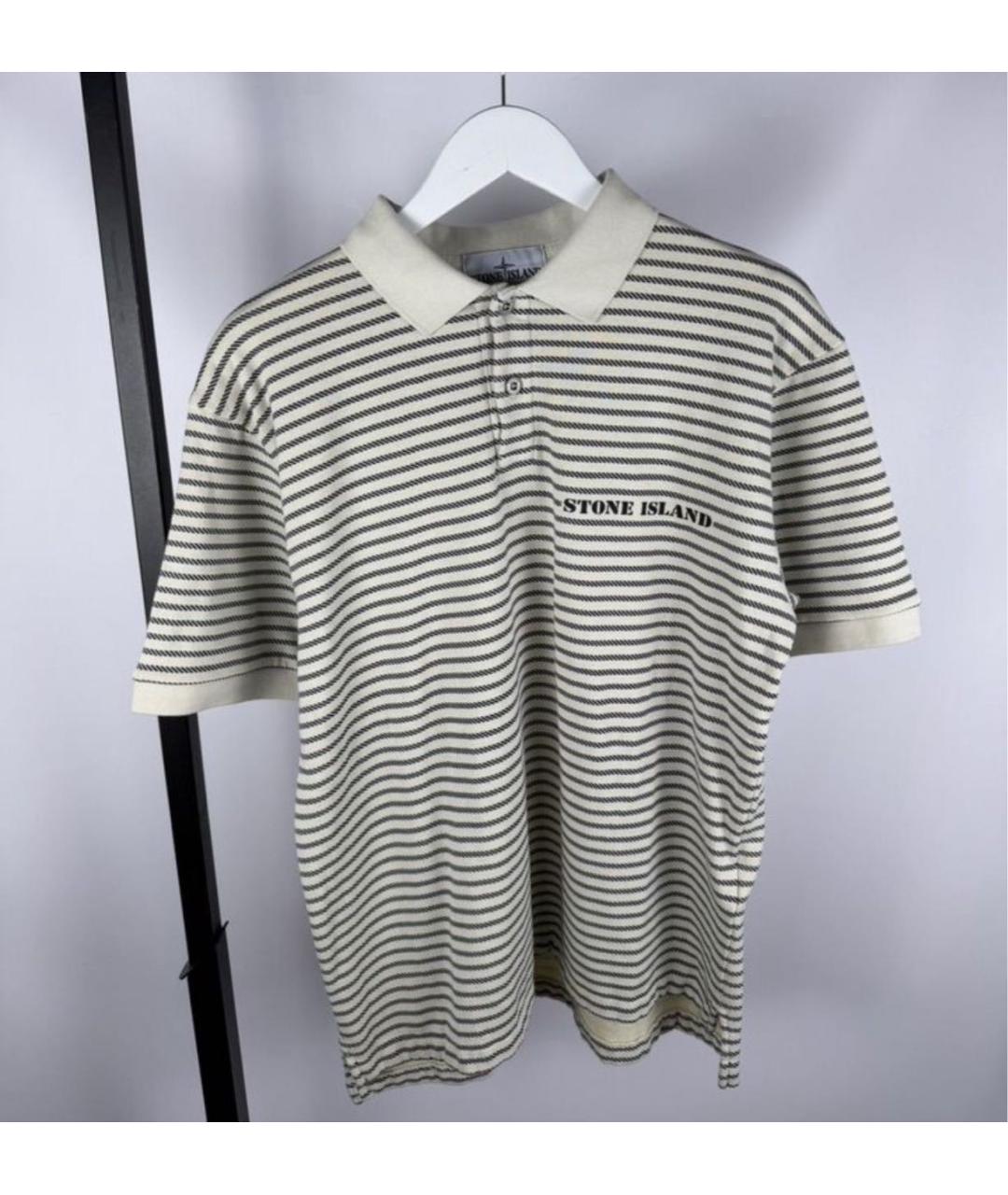 STONE ISLAND Бежевая футболка, фото 4