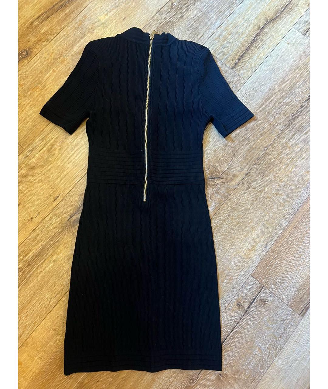BALMAIN Черное вискозное повседневное платье, фото 3
