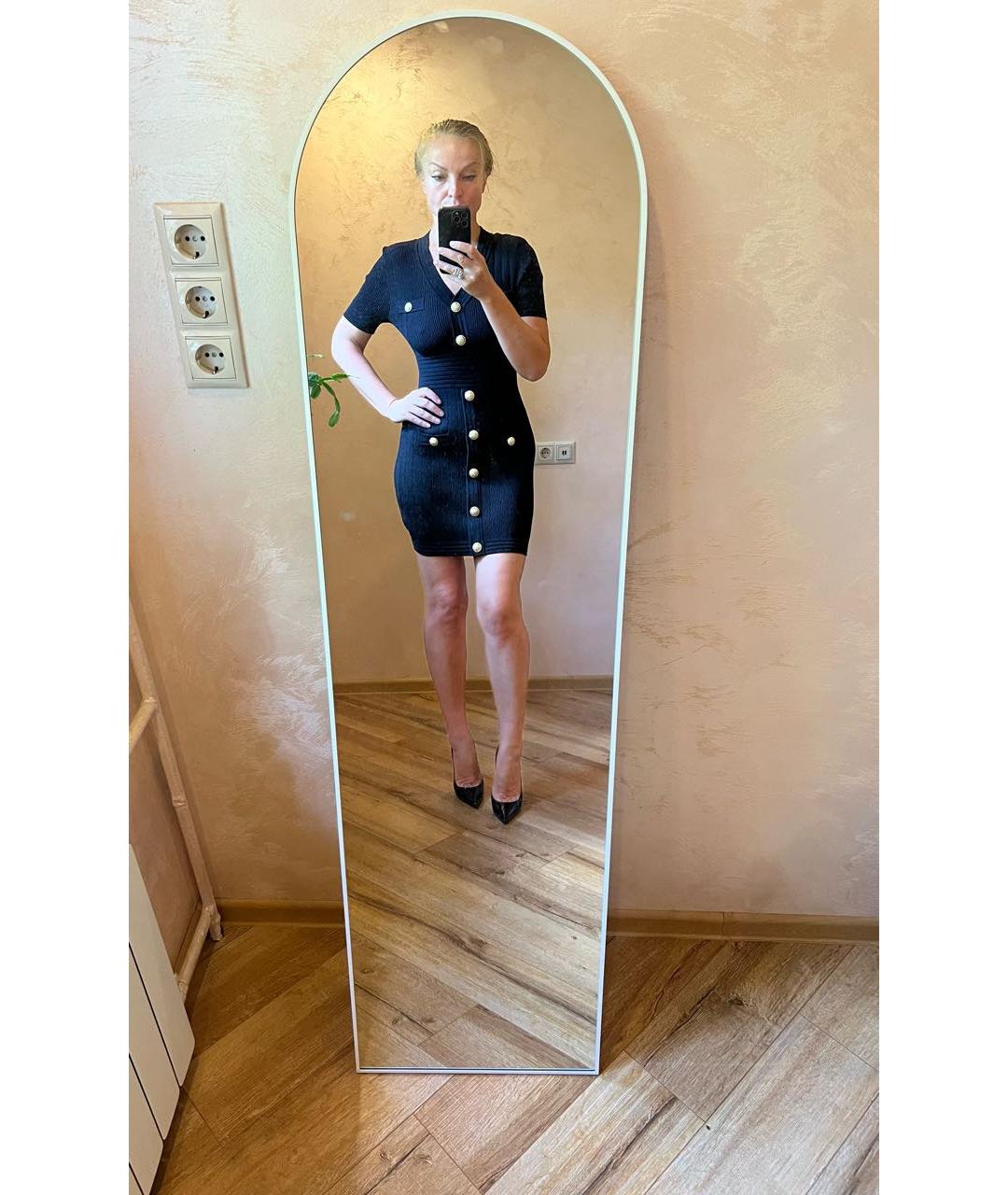 BALMAIN Черное вискозное повседневное платье, фото 6