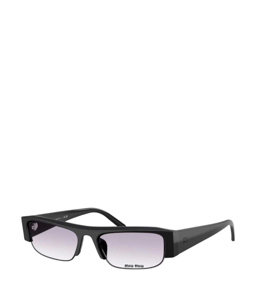 MIU MIU Черные пластиковые солнцезащитные очки, фото 1