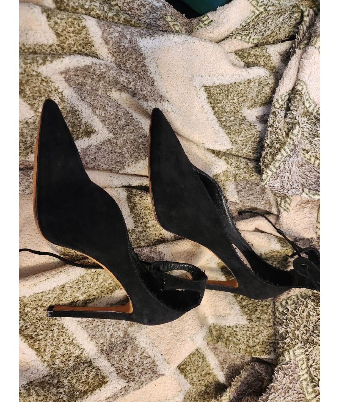 JIMMY CHOO Черные замшевые туфли, фото 7