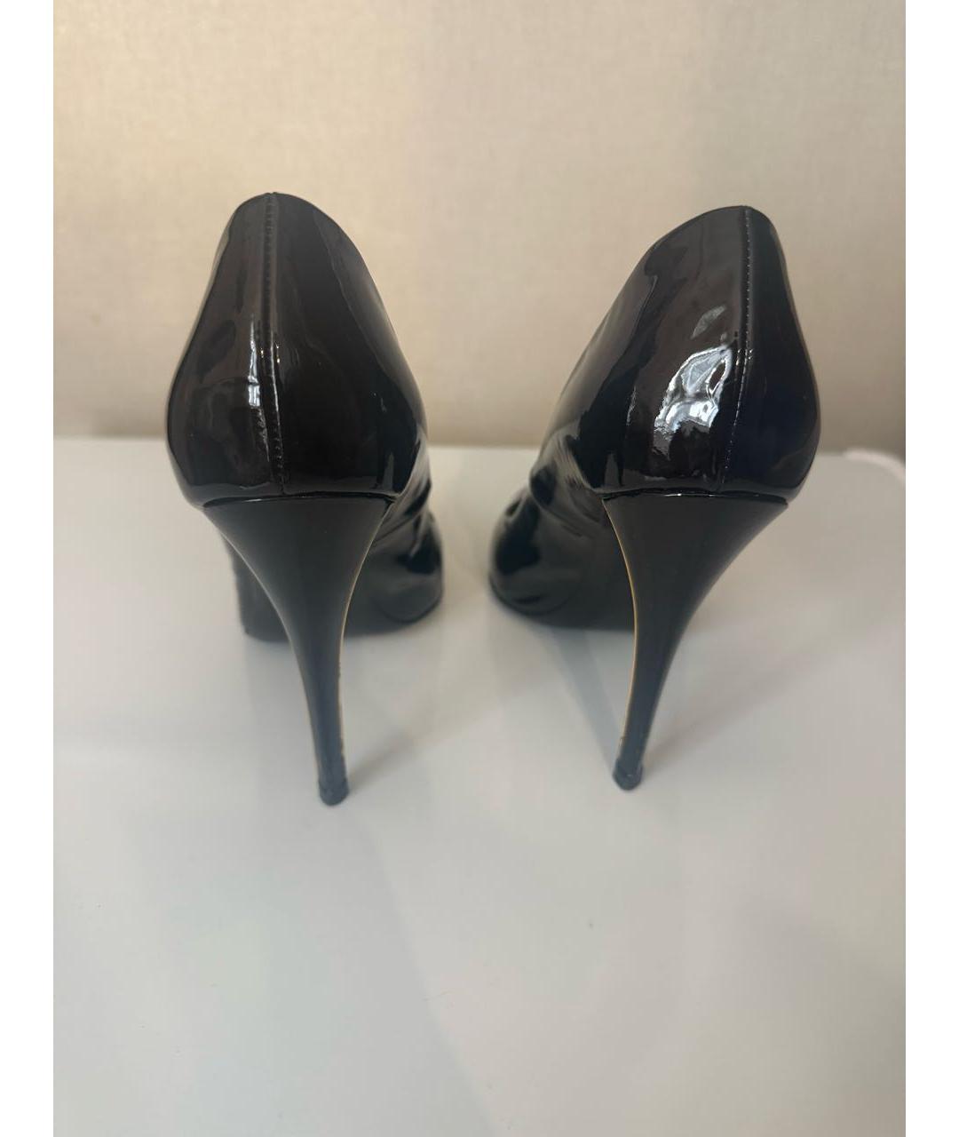 SAINT LAURENT Черные туфли из лакированной кожи, фото 3