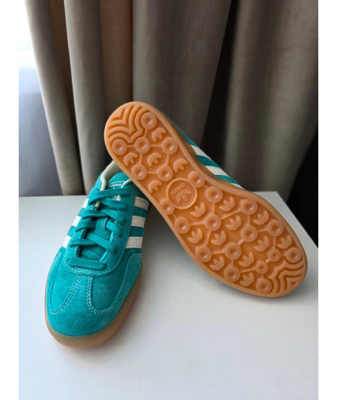 ADIDAS Бирюзовые замшевые кеды, фото 7
