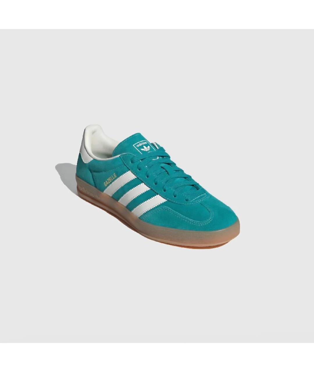 ADIDAS Бирюзовые замшевые кеды, фото 4