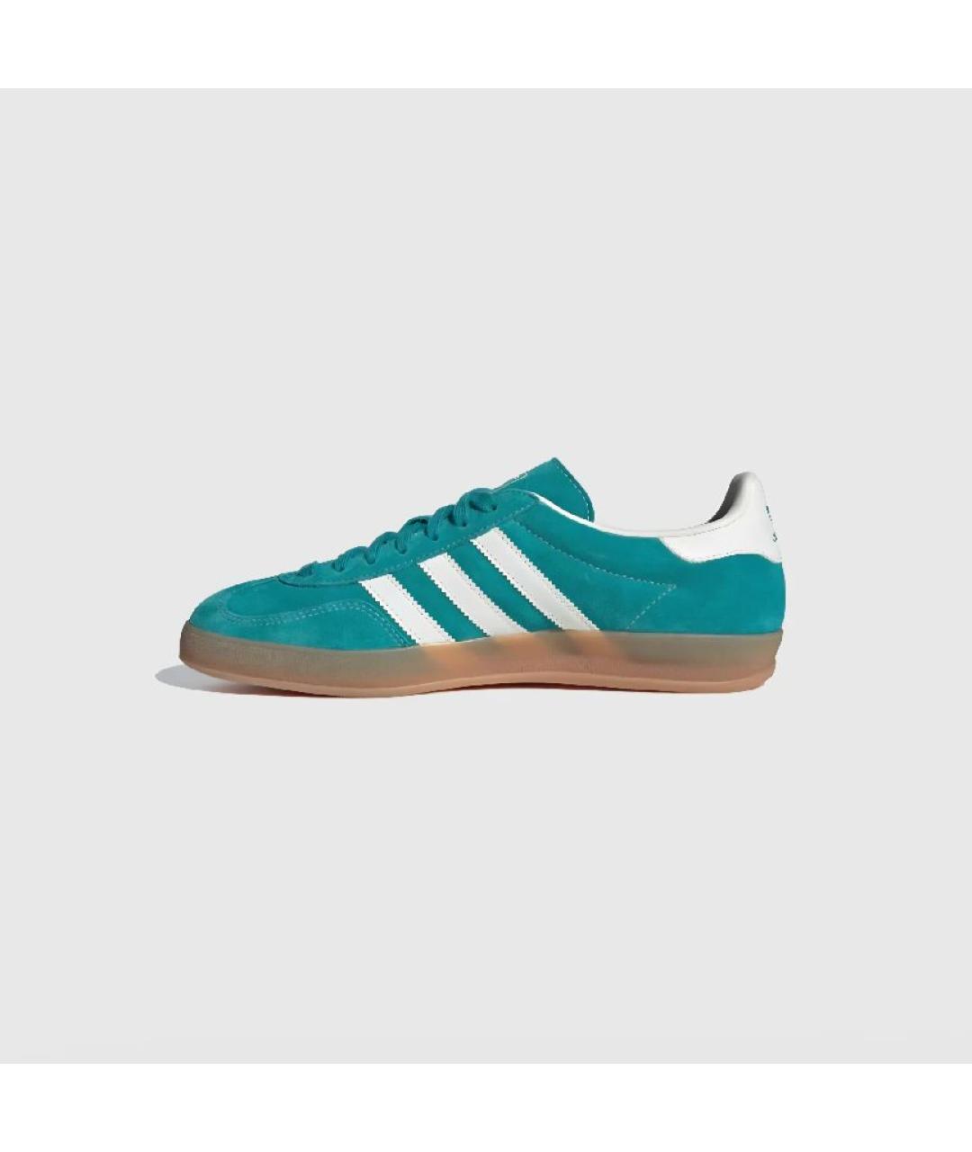 ADIDAS Бирюзовые замшевые кеды, фото 2