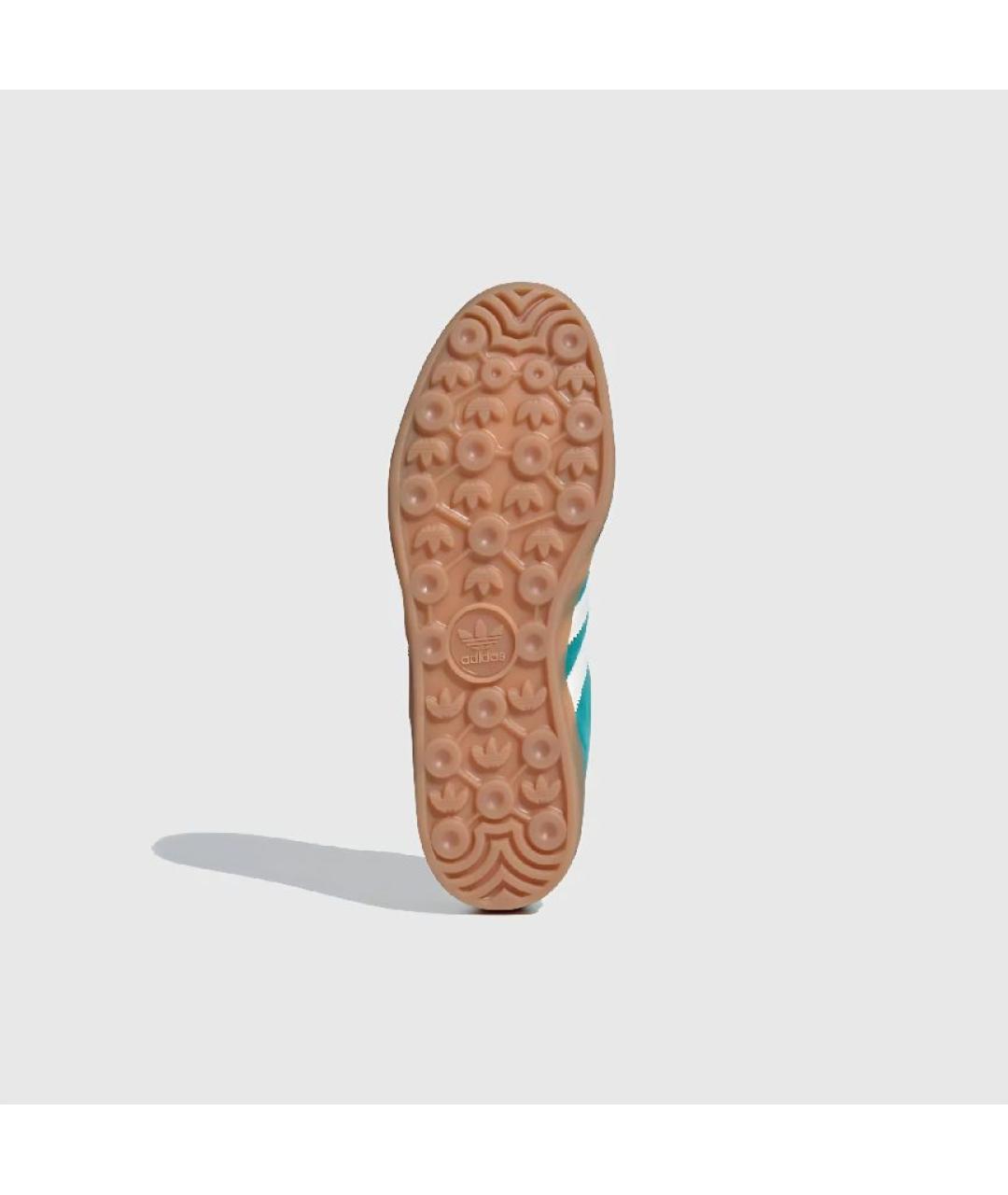 ADIDAS Бирюзовые замшевые кеды, фото 5