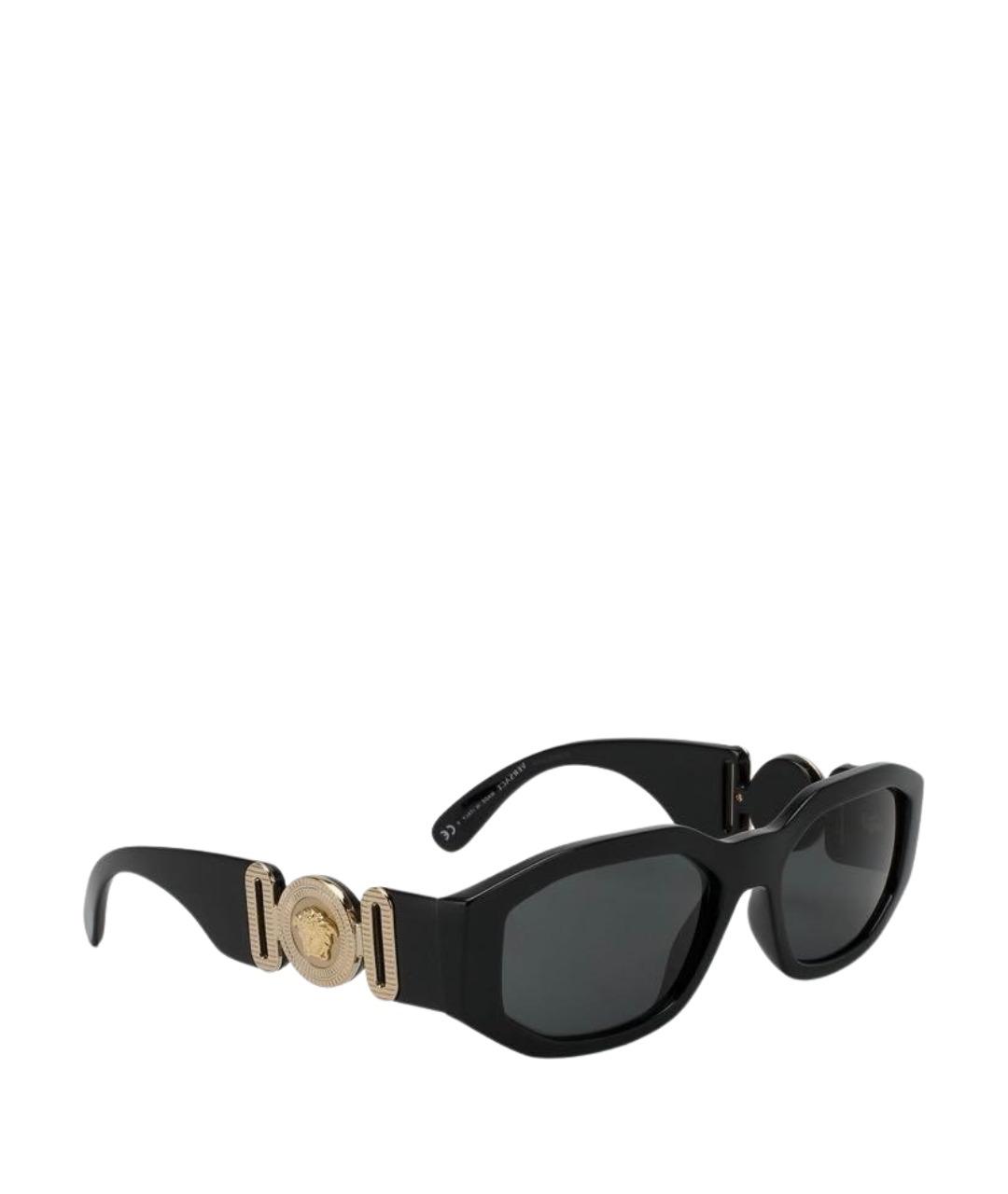 VERSACE Черные пластиковые солнцезащитные очки, фото 1