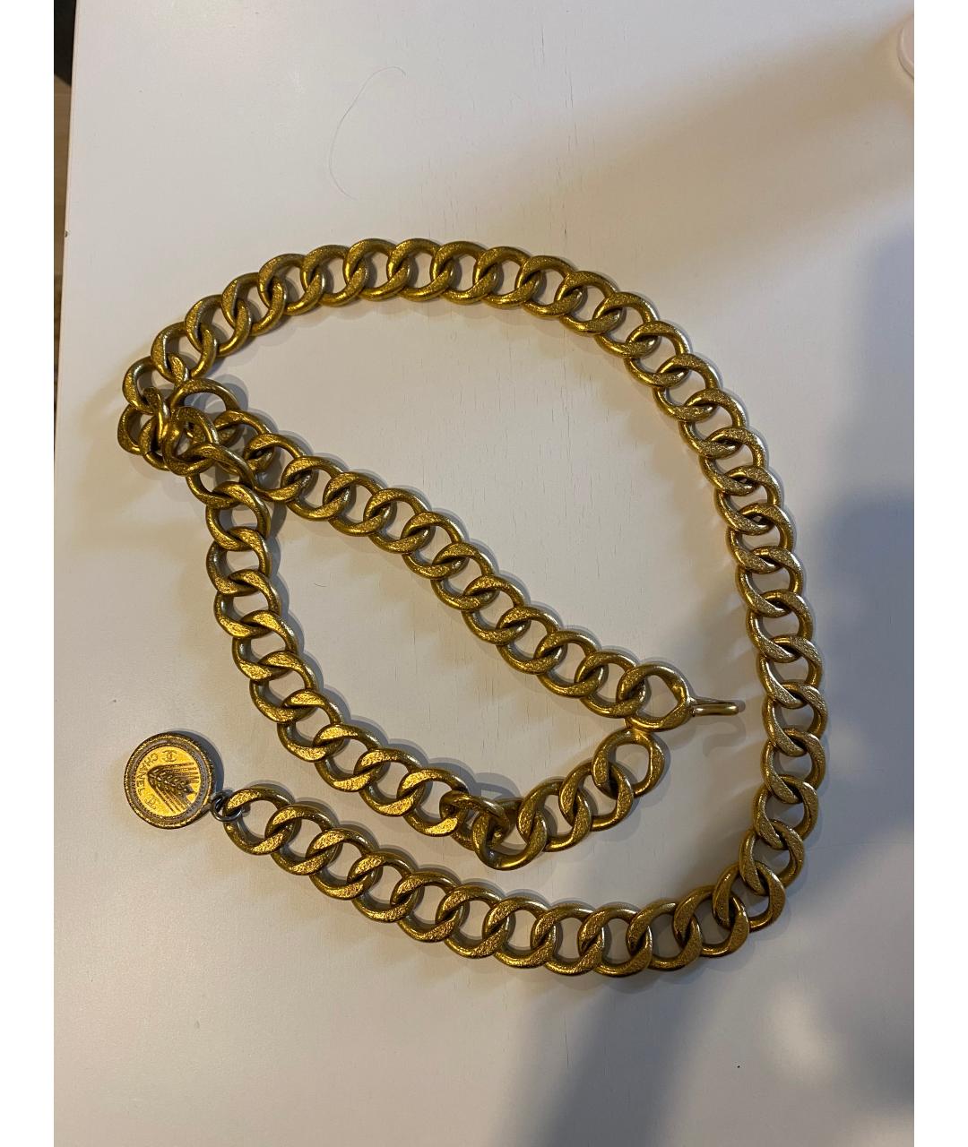 CHANEL Золотая металлическая цепочка, фото 5