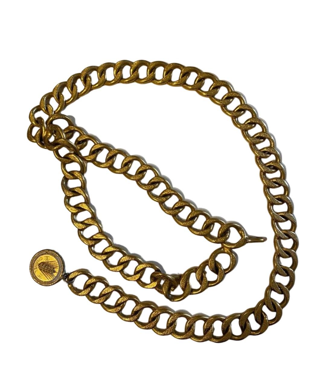 CHANEL Золотая металлическая цепочка, фото 1