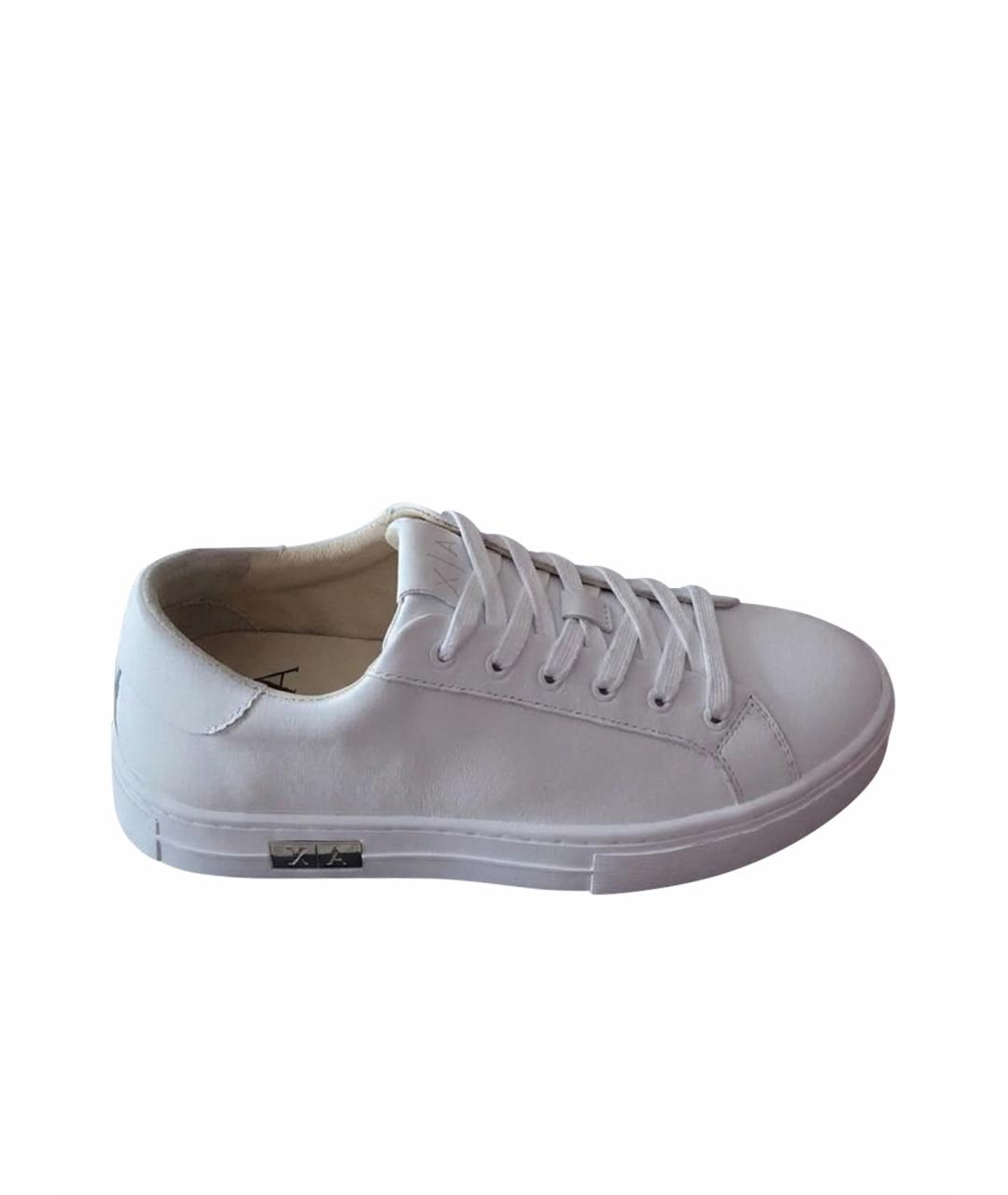 ARMANI EXCHANGE Белые кожаные кеды, фото 1