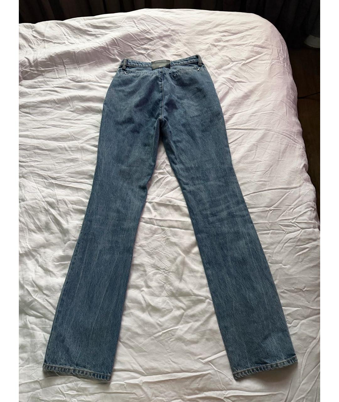 ALEXANDER WANG Голубые хлопковые прямые джинсы, фото 2