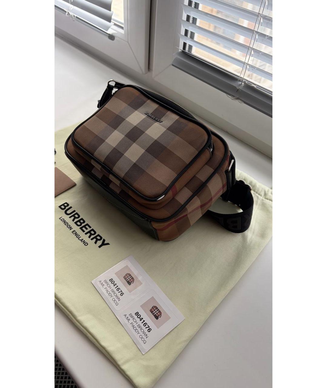 BURBERRY Коричневая сумка на плечо, фото 2