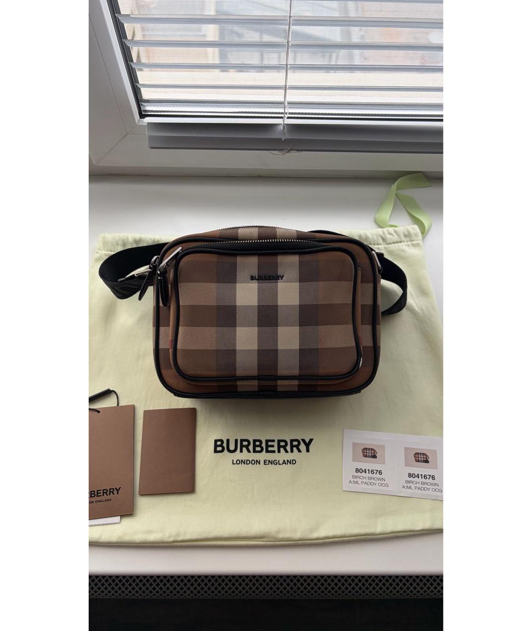 BURBERRY Коричневая сумка на плечо, фото 9