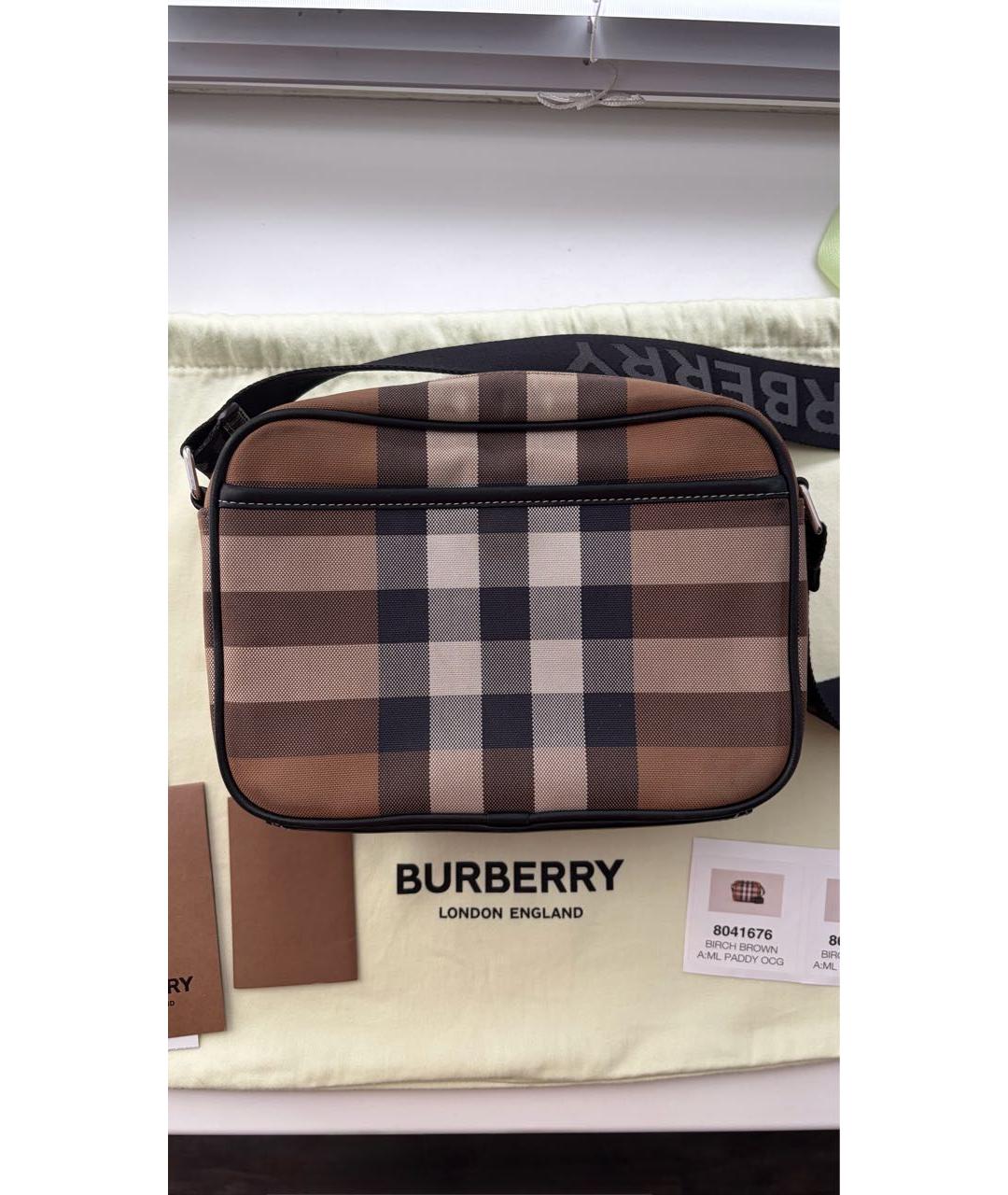 BURBERRY Коричневая сумка на плечо, фото 5