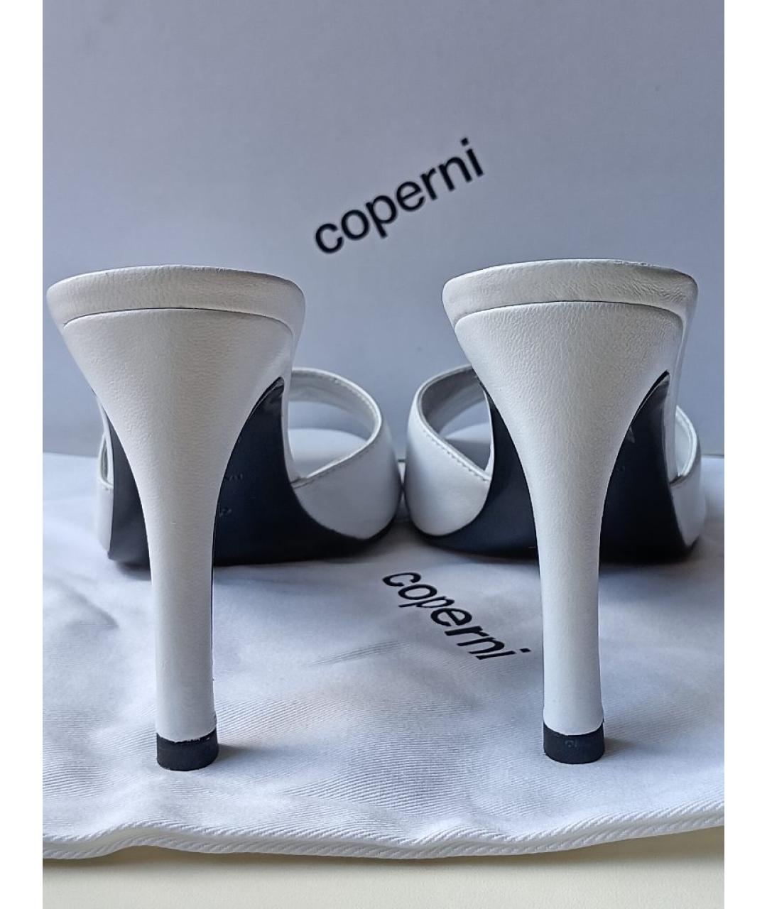 COPERNI Белые кожаные мюли, фото 9