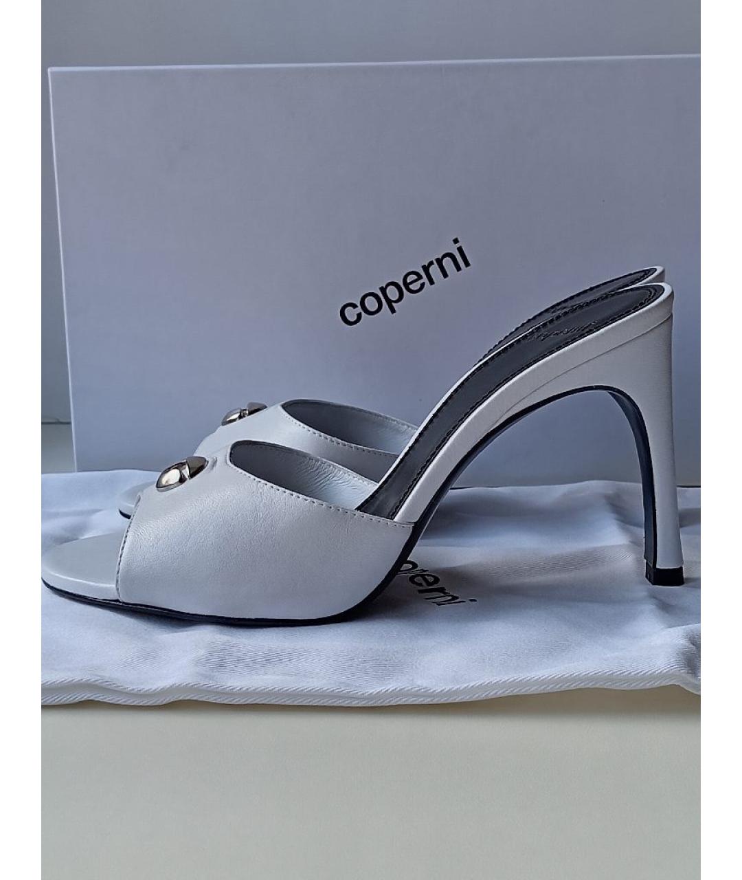 COPERNI Белые кожаные мюли, фото 10