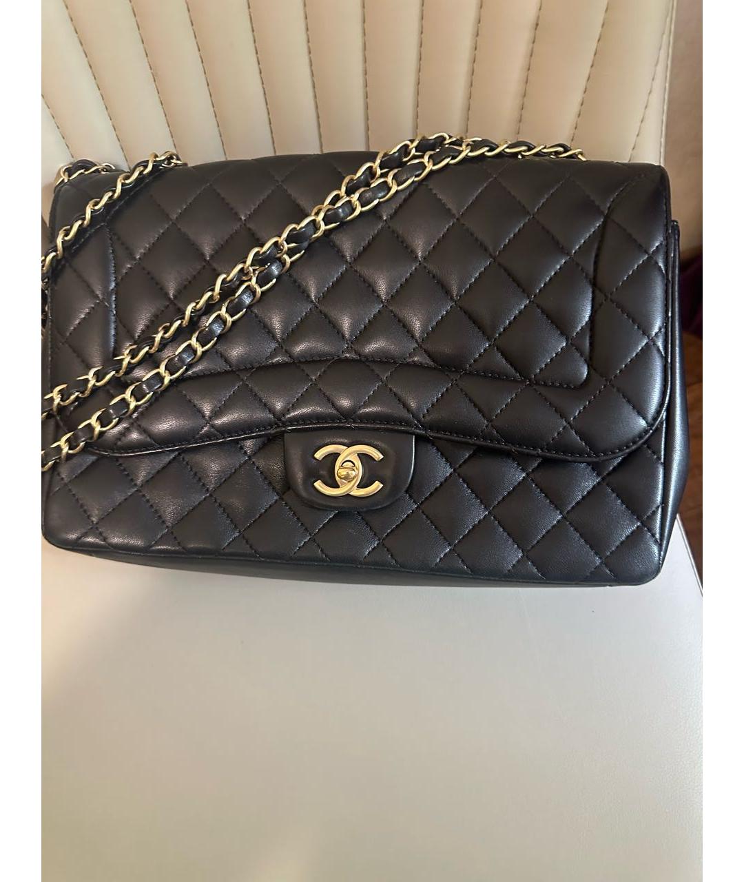 CHANEL Черная кожаная сумка через плечо, фото 8