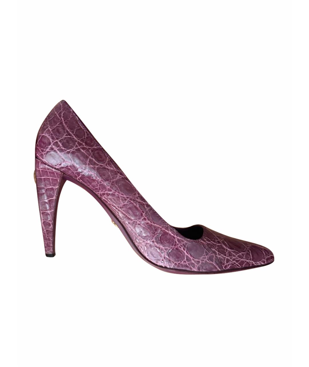 PRADA Фиолетовые туфли из экзотической кожи, фото 1