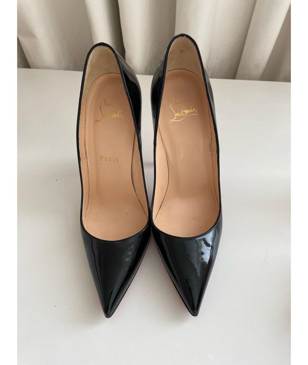 CHRISTIAN LOUBOUTIN Черные туфли из лакированной кожи, фото 5