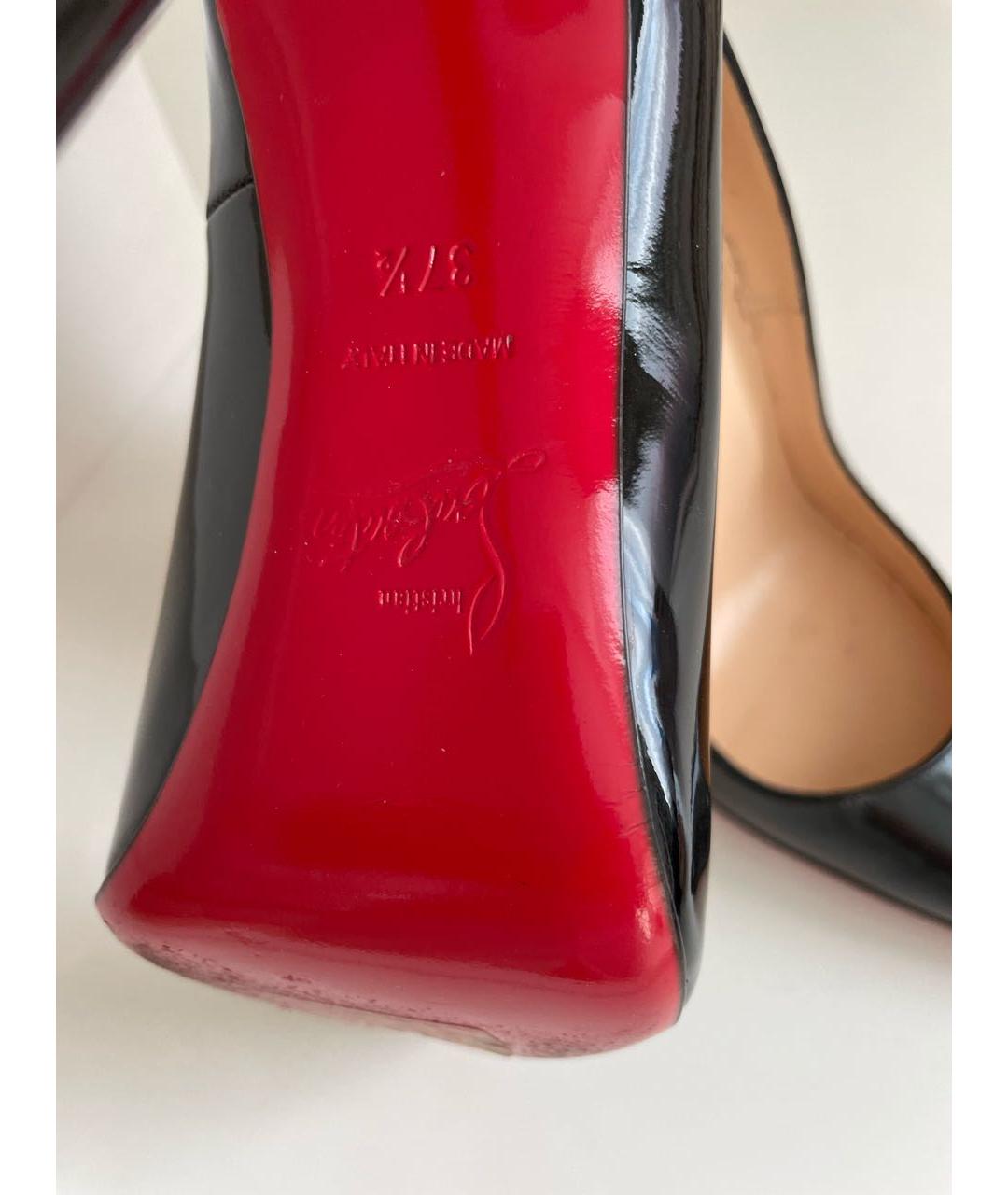 CHRISTIAN LOUBOUTIN Черные туфли из лакированной кожи, фото 4