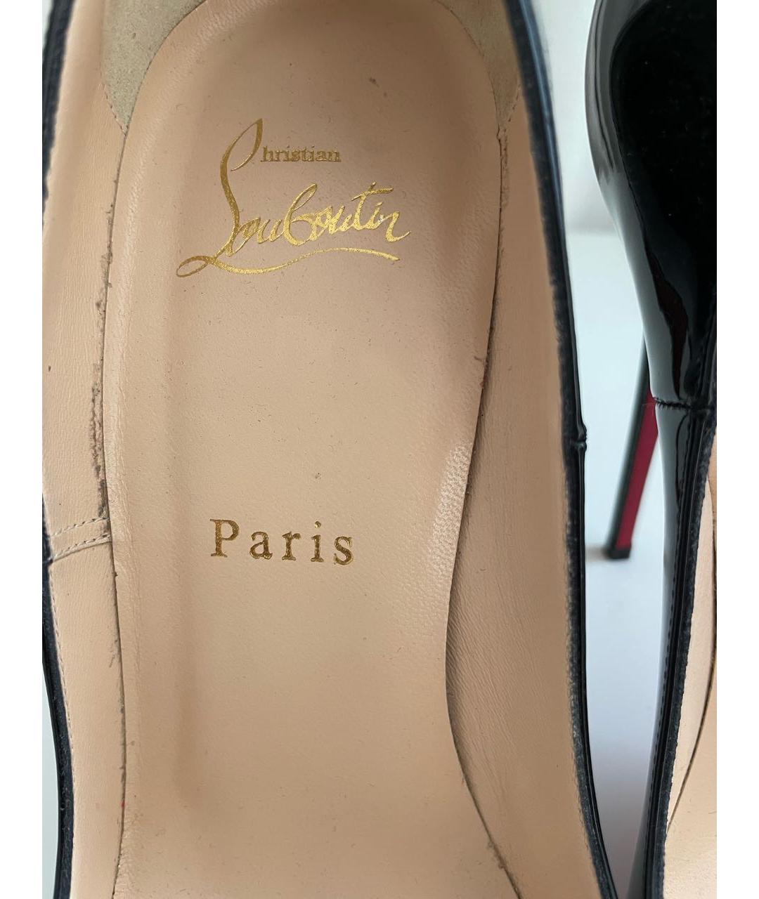 CHRISTIAN LOUBOUTIN Черные туфли из лакированной кожи, фото 6