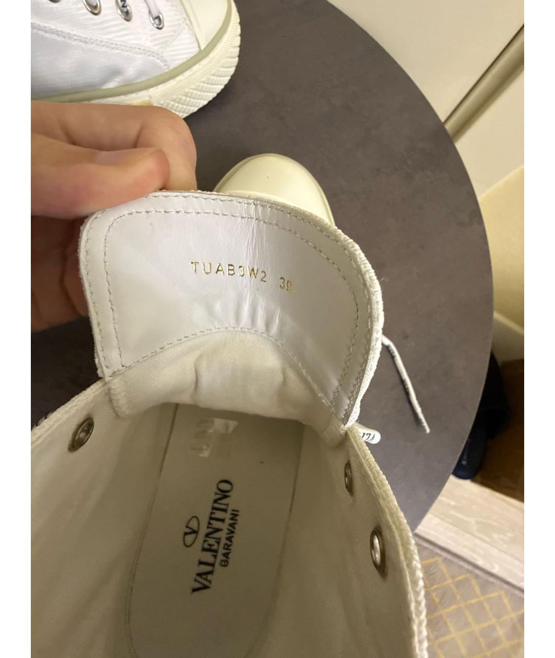 VALENTINO Белые текстильные кеды, фото 6