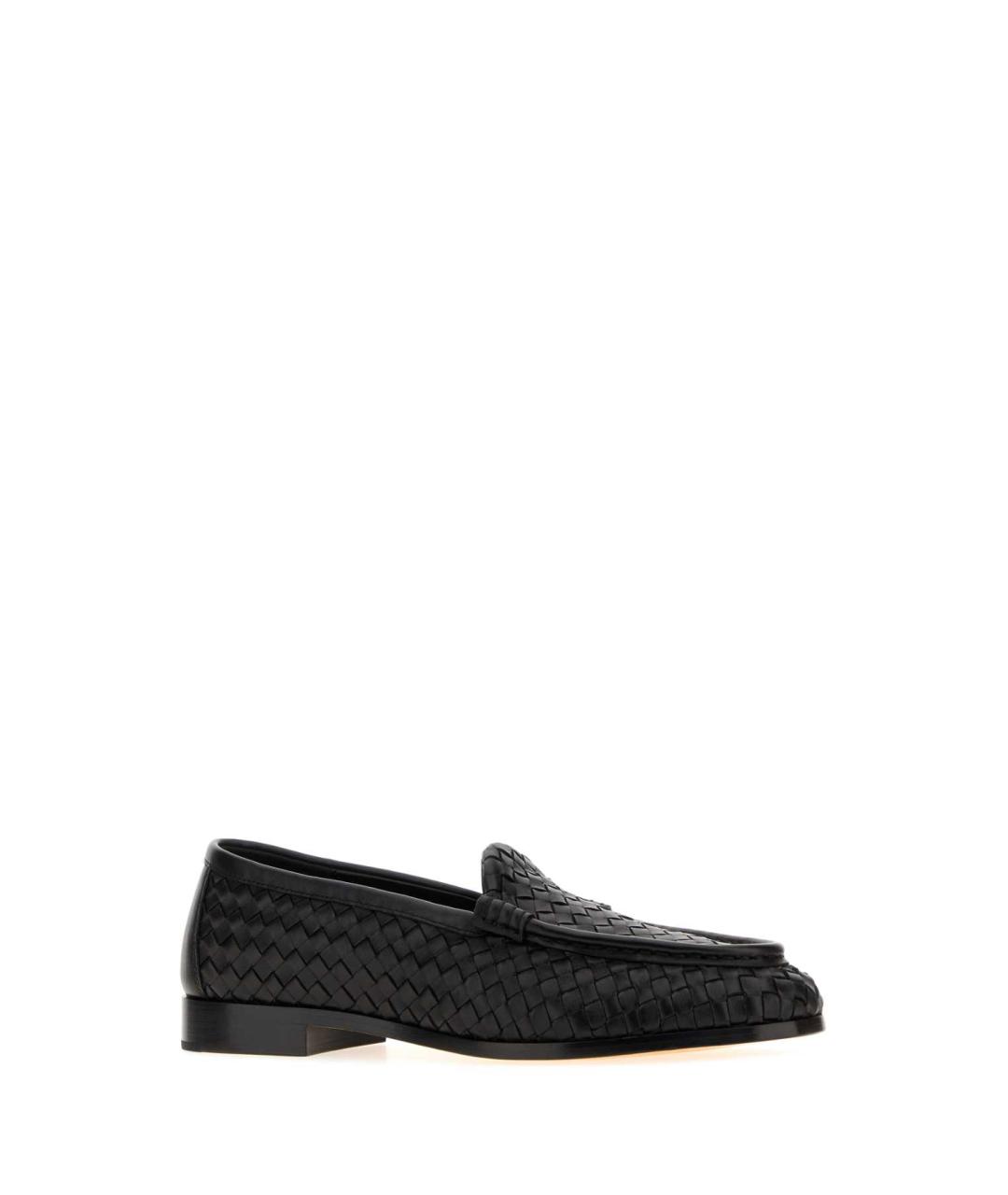 BOTTEGA VENETA Черные кожаные лоферы, фото 2