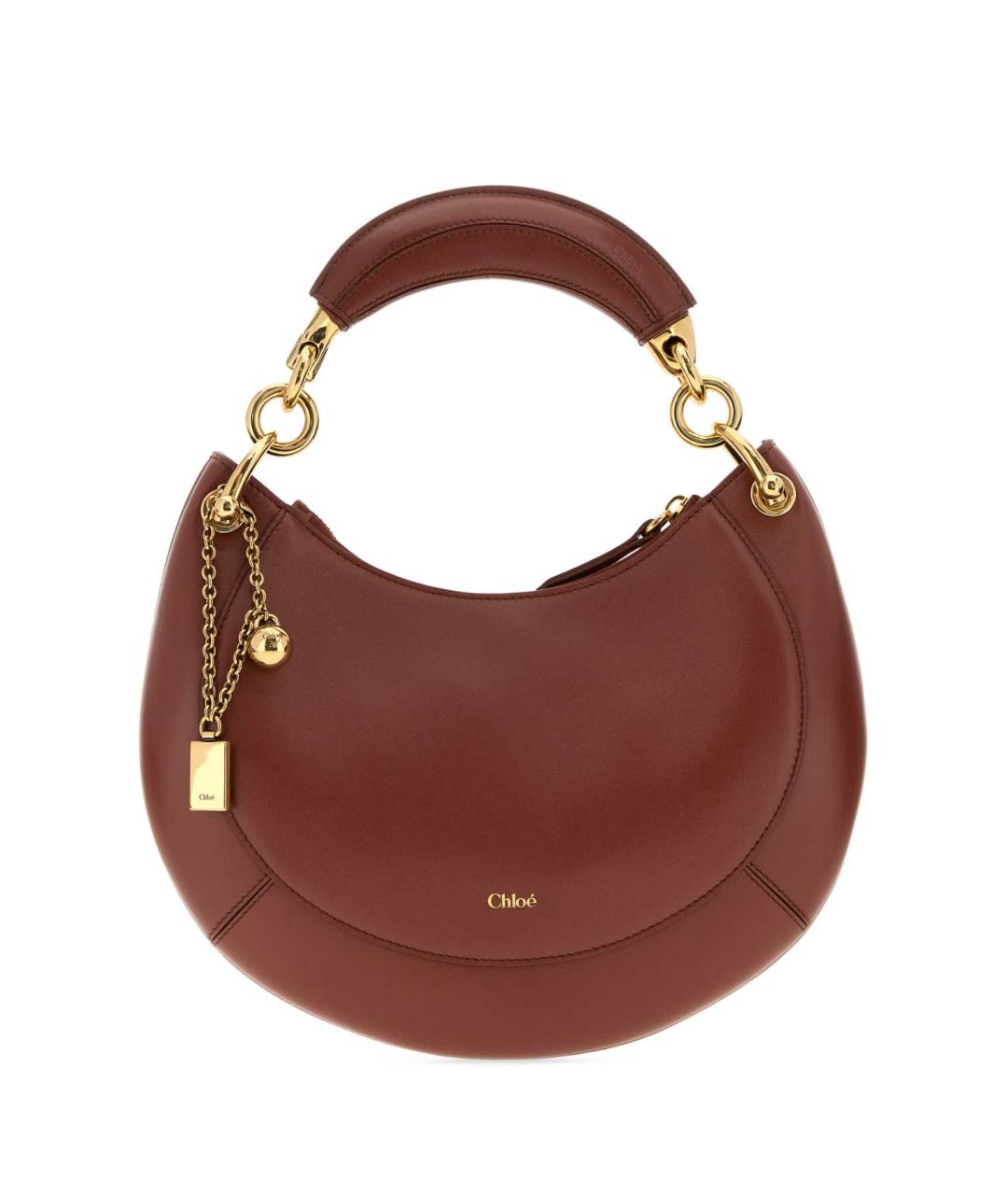 CHLOE Коричневая кожаная сумка с короткими ручками, фото 1