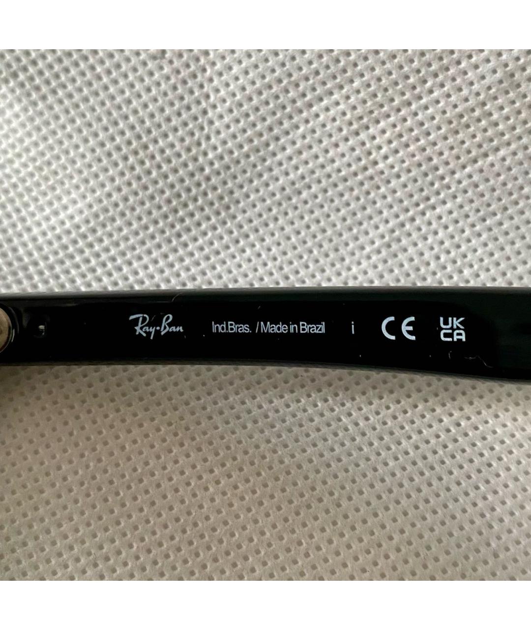 RAY BAN Черные пластиковые солнцезащитные очки, фото 2